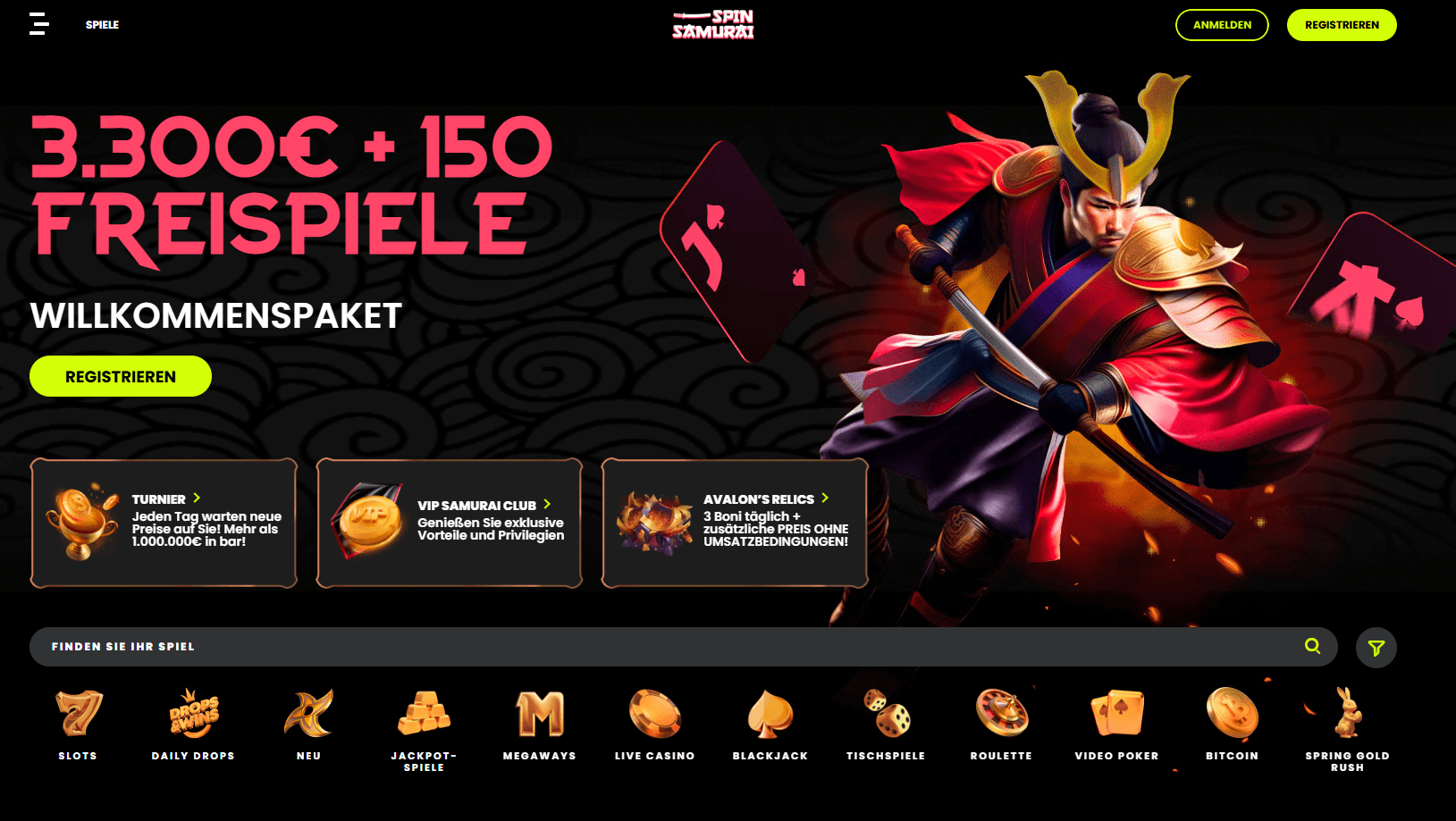 Spin Samurai Casino Schnelle Auszahlung